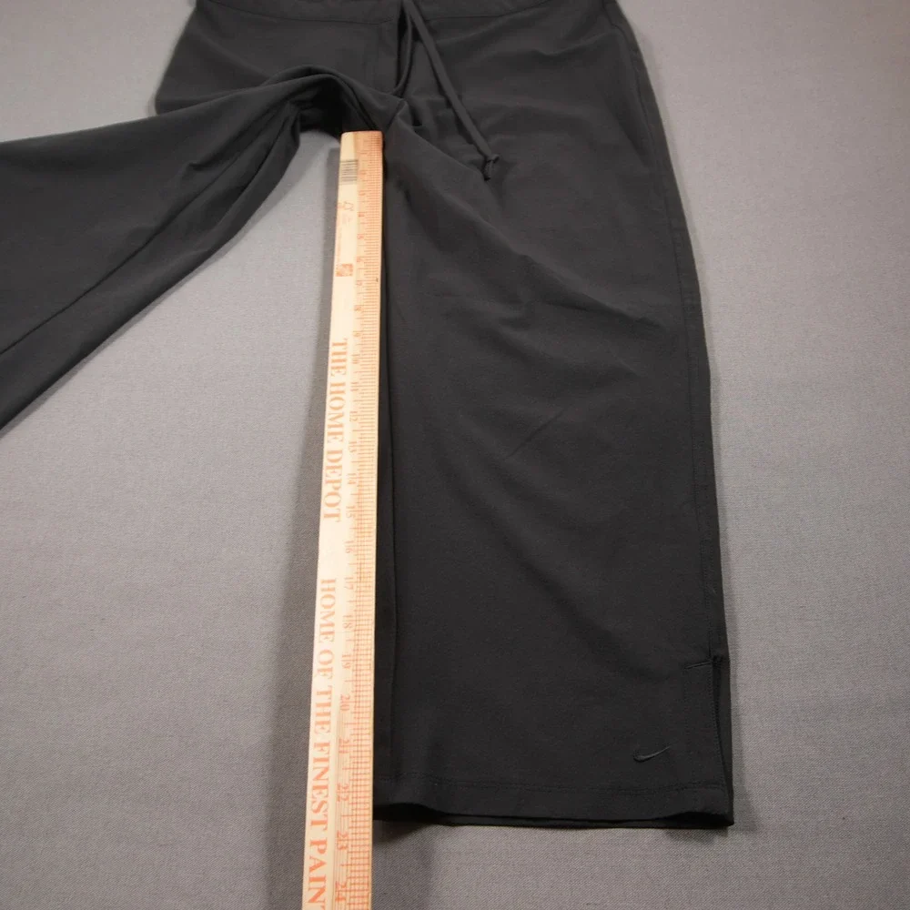 Y2K Nike Wide Leg Cropped Capri Baggy Dri-FIT Women Pants M Gray Tag Gym